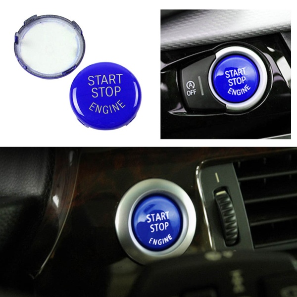 Capac Buton Start-Stop Compatibil Bmw X6 E71 2007-2014 SSV-8007 Albastru